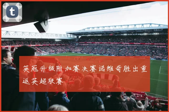 英冠升级附加赛决赛诺维奇胜出重返英超联赛